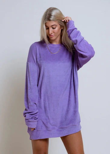 Oversized Towel Sweater Lilac