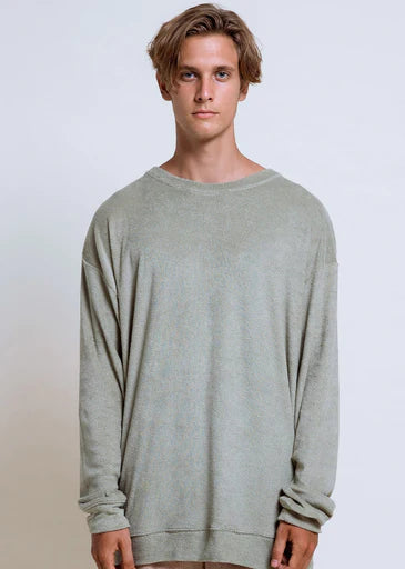 Oversized Towel Sweater Pistachio