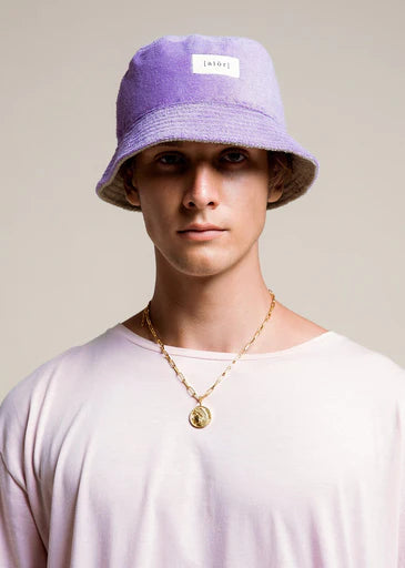 Towel Bucket Hat - Reversible Lilac & Pistachio