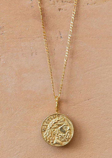 Vintage Greek Coin Medallion Gold